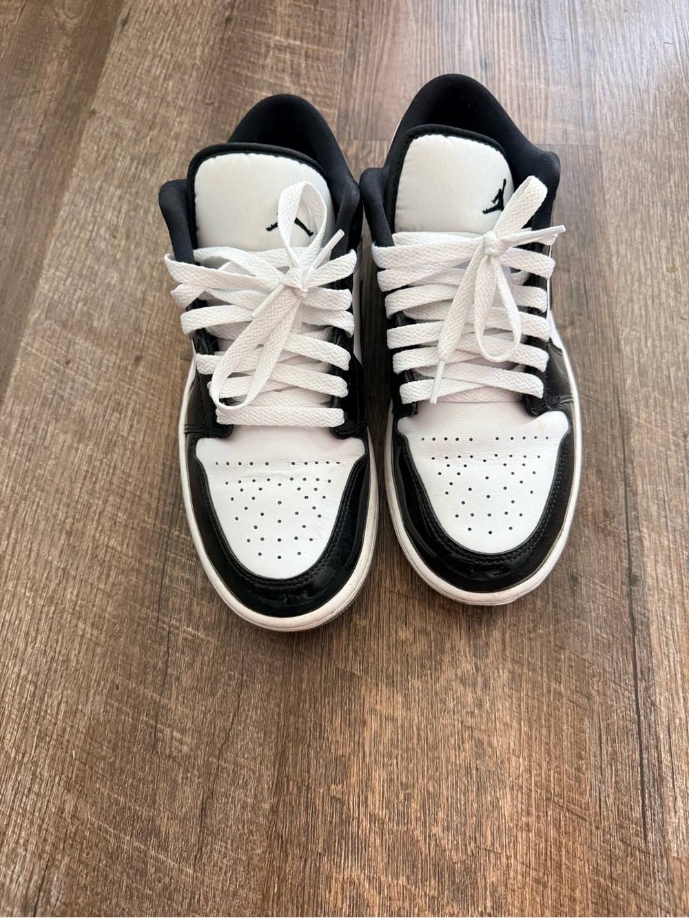 Jordan Black and White Low Top Sneakers
